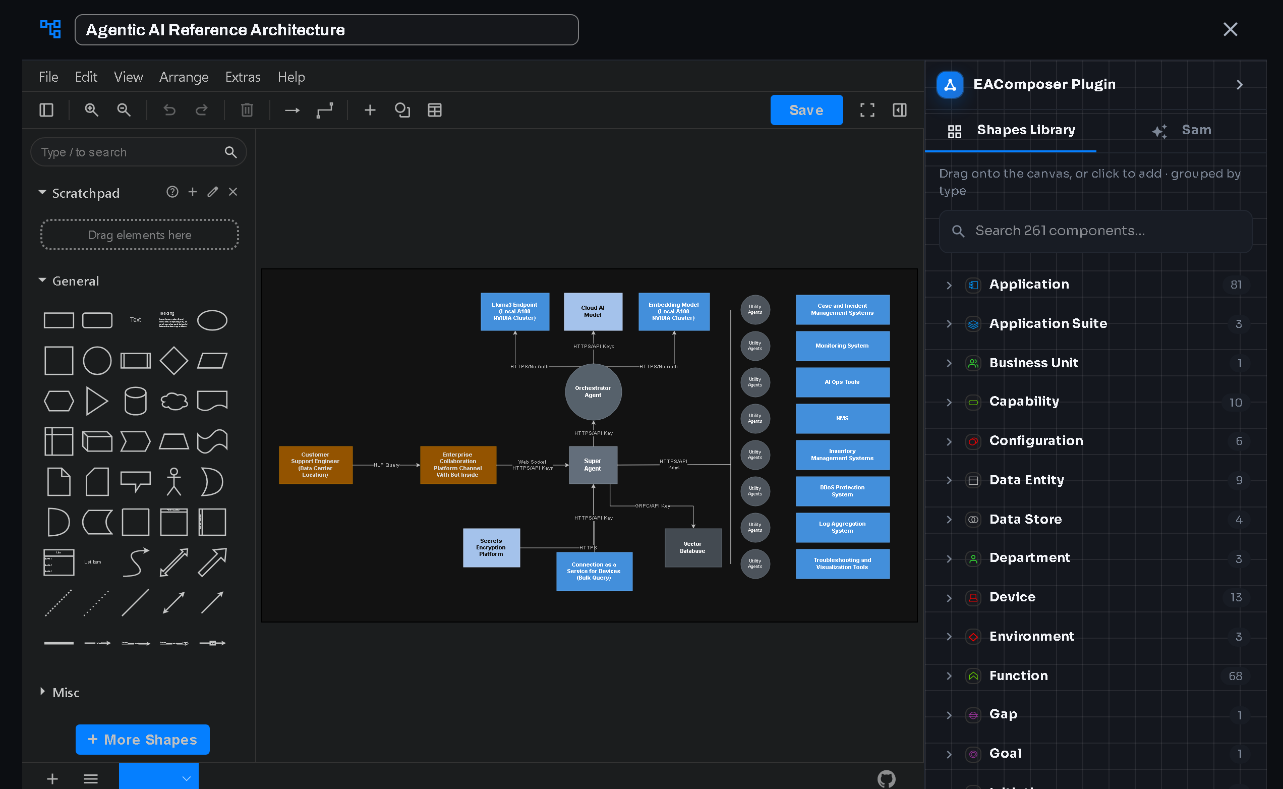 EA Composer — Diagrams using draw.io — the full editor in your browser